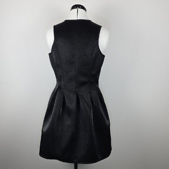 Marciano Black Sleeveless Fit & Flare Zip Front Dress Size M - Picture 6 of 10